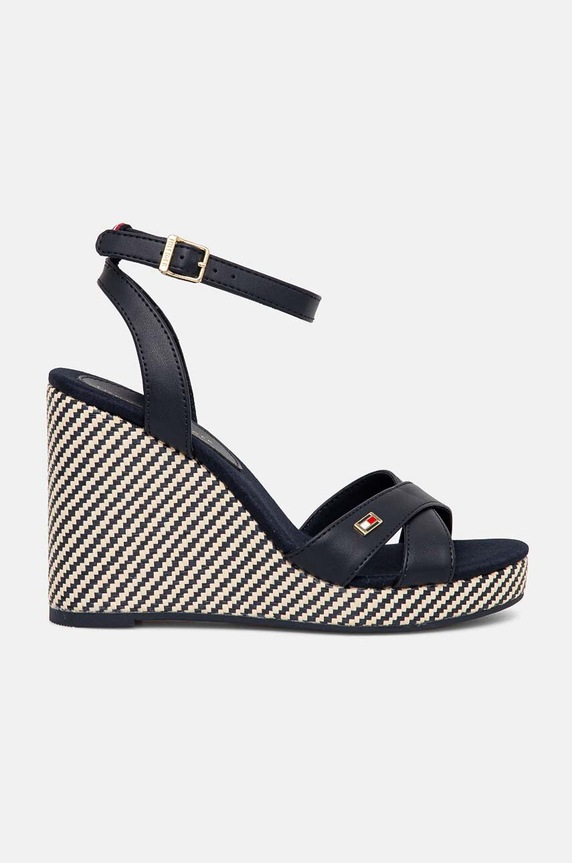 Sandale Tommy Hilfiger IM RAFFIA SANDAL FW0FW08224 mornarsko plava AW24