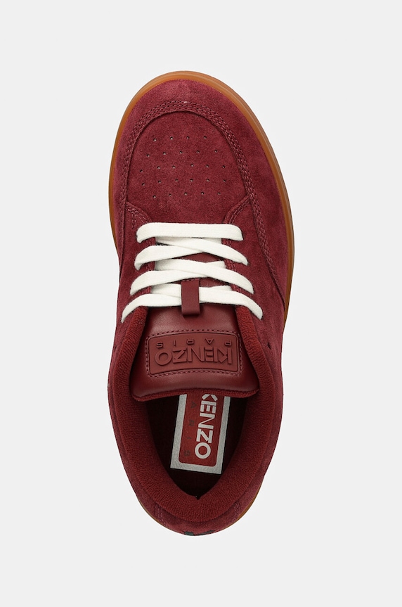 Tenisice od brušene kože Kenzo Dome Low Top Sneakers bordo FD62SN061L56.23