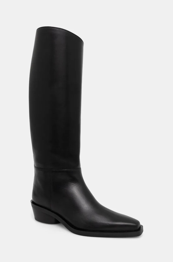 Кожени ботуши Proenza Schouler Bronco гладка кожа черен PS41031A.999