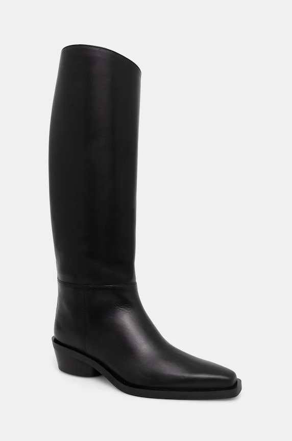 Кожени ботуши Proenza Schouler Bronco гладка кожа черен PS41031A.999