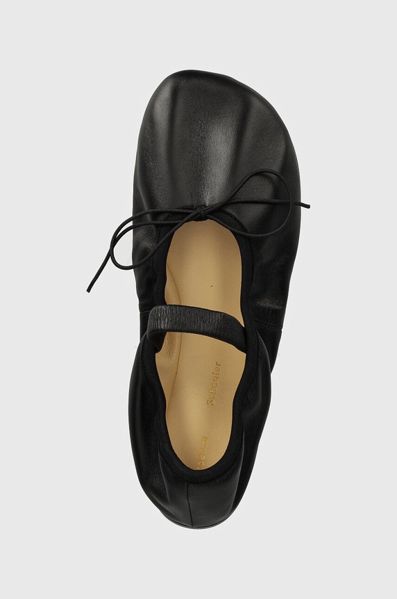 Kožené baleríny Proenza Schouler Glove Mary Jane černá PS41260A.999