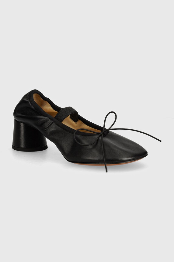 Proenza Schouler scarpe décolleté Glove Mary Jane pelle fiore nero PS41261A.999