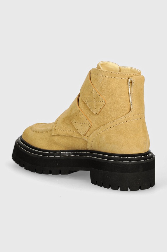 Обувки Велурени боти Proenza Schouler Lug Sole PS43100A.508 бежов