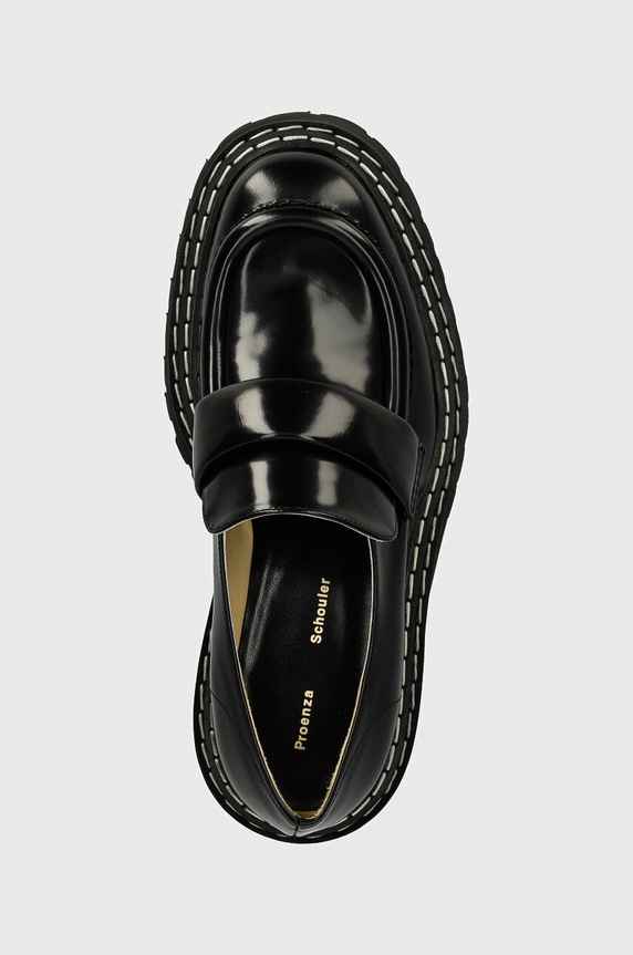 Proenza Schouler mocasini de piele Lug Sole negru PS43101A.999