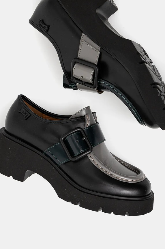 Кожени мокасини Camper TWS черен K201682.003