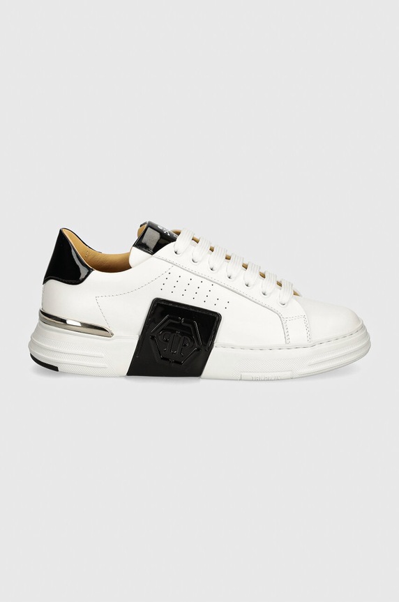 Δερμάτινα sneakers Philipp Plein Hexagon Phantom Kicks USC0565.PLE025N.01 λευκό AW24
