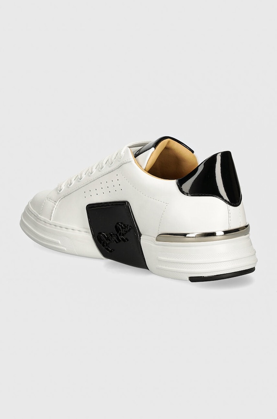 Παπούτσια Δερμάτινα sneakers Philipp Plein Hexagon Phantom Kicks USC0565.PLE025N.01 λευκό