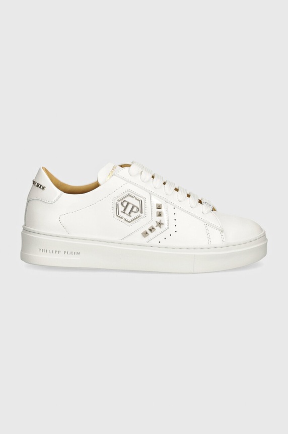 Δερμάτινα sneakers Philipp Plein Lo-Top Arrow Force WSC2751.PLE005N.0101 λευκό AW24