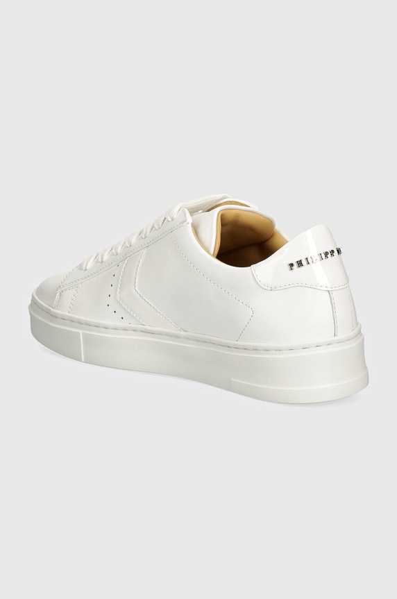 Παπούτσια Δερμάτινα sneakers Philipp Plein Lo-Top Arrow Force WSC2751.PLE005N.0101 λευκό