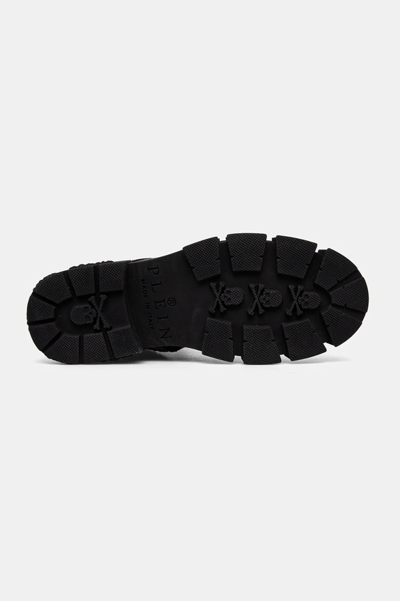 Philipp Plein bőr csizma Croco Gothic WSE0838.PLE010N.02 fekete