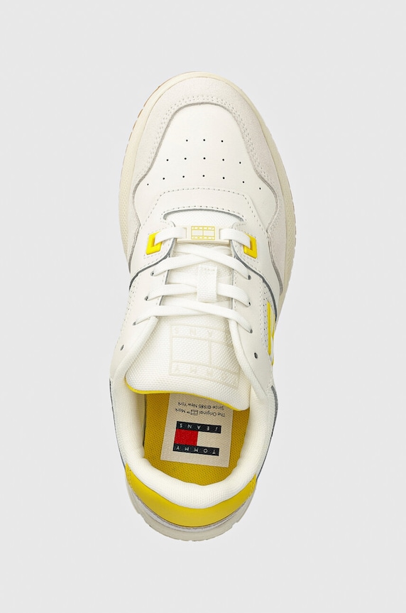 Tommy Jeans sneakersy TJW RETRO BASKET FLATFORM MIX biały EN0EN02654