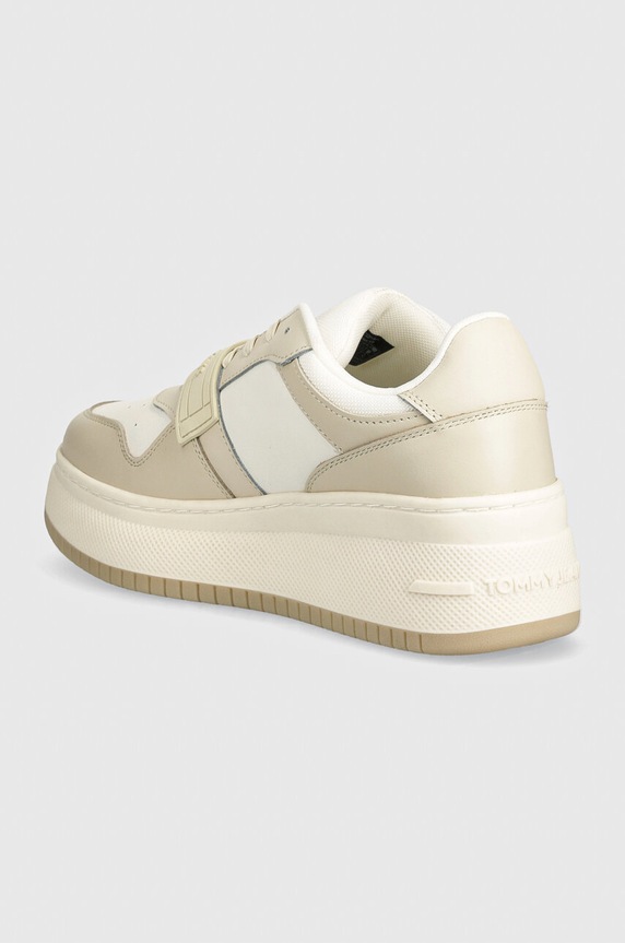 Obuwie Tommy Jeans sneakersy TJW RETRO BASKET FLATFORM VELCRO EN0EN02573 beżowy