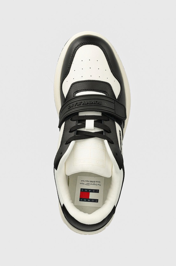 Tommy Jeans sneakersy TJW RETRO BASKET FLATFORM VELCRO czarny EN0EN02573