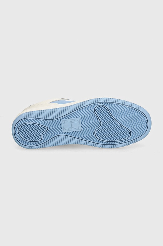 Tommy Jeans sneakers in pelle TJW RETRO BASKET TONAL LOGO EN0EN02571 blu
