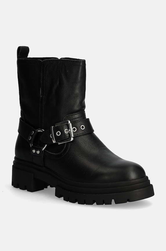 Aldo bocanci de piele HARLLY pana la 5 cm negru 13800053.HARLLY
