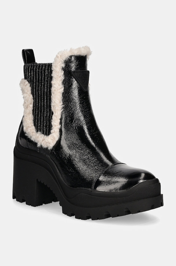 Guess cizme YVETTE2 peste 8 cm negru FLFIV2.PAF10.BLACK