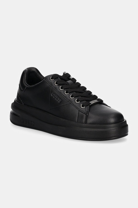 Маратонки Guess ELBINA изкуствена кожа черен FLFELB.LEA12.BLACK