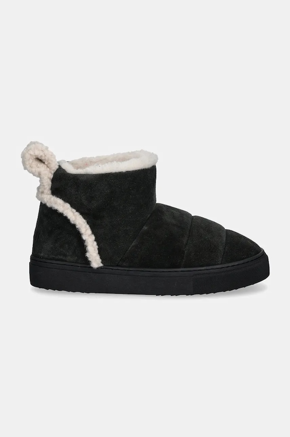 Semišové snehule Inuikii Shearling Slipin 75202.010.Black čierna AW24