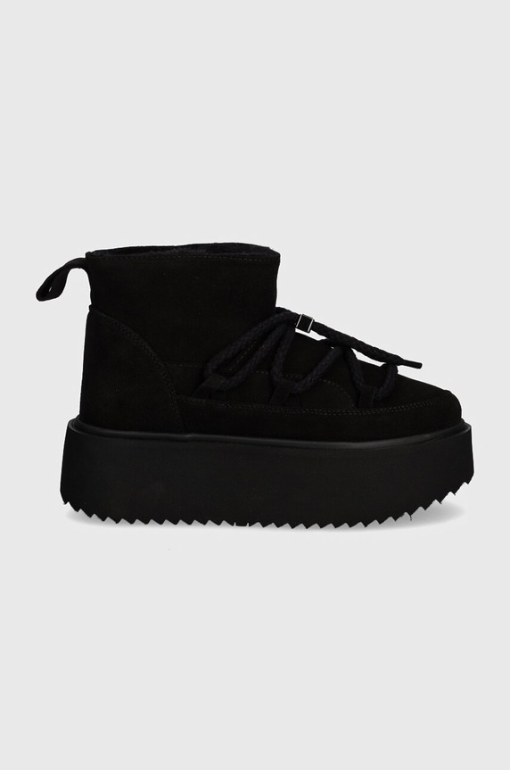 Μπότες χιονιού σουέτ Inuikii Classic Low Platform 1001.006.0012.000.Black μαύρο AW25