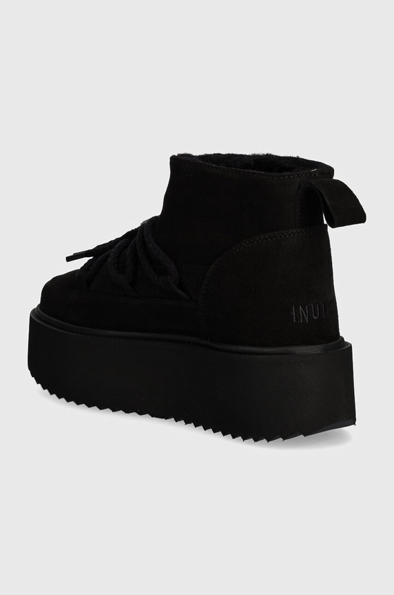 Παπούτσια Μπότες χιονιού σουέτ Inuikii Classic Low Platform 1001.006.0012.000.Black μαύρο