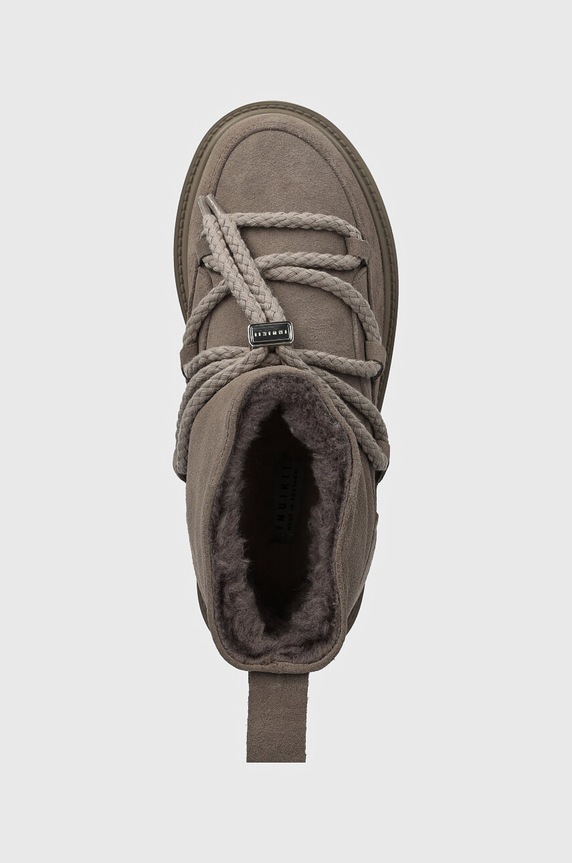 Μπότες χιονιού σουέτ Inuikii Classic Low Platform γκρί 1001.006.0012.030.Grey