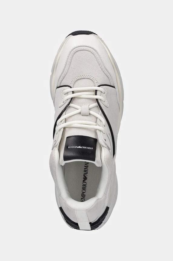Emporio Armani sneakersy zamszowe biały X3X228.XR227.R043