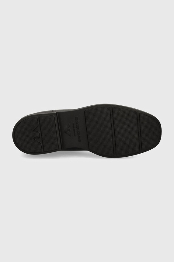 Kožené členkové topánky Emporio Armani EW000425.AF11991.UC001 čierna