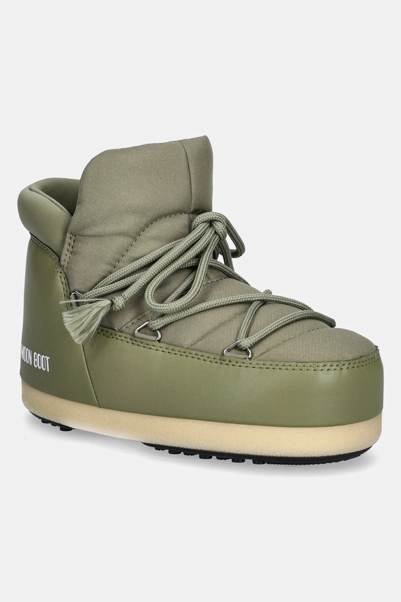 Čizme za snijeg Moon Boot MB EVX PUMPS NYLON imitacija zrnate kože zelena 80D1470020.M006