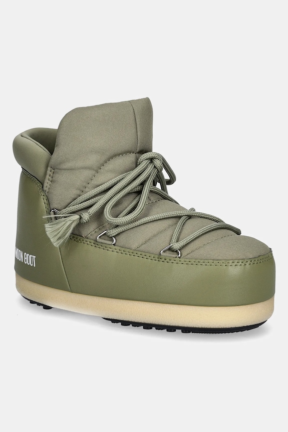 Čizme za snijeg Moon Boot MB EVX PUMPS NYLON imitacija zrnate kože zelena 80D1470020.M006