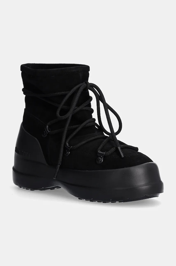 Čizme za snijeg od brušene kože Moon Boot MB LUNA BOOT SUEDE brušena koža crna 80D2480030.N001