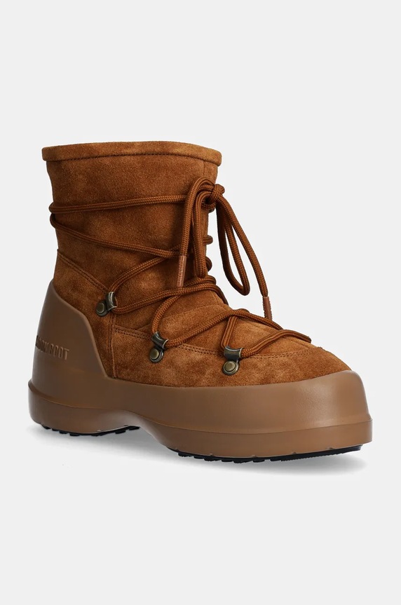 Moon Boot śniegowce zamszowe MB LUNA BOOT SUEDE ocieplane brązowy 80D2480030.M008