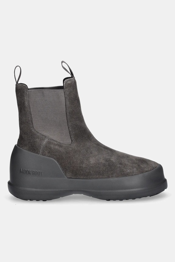 Moon Boot suede snow boots MB LUNA CHELSEA SUEDE 80D2480050.H005 gray AW24