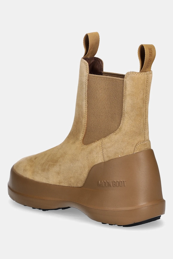 Boty Semišové kotníkové boty Moon Boot MB LUNA CHELSEA SUEDE 80D2480050.L003 hnědá