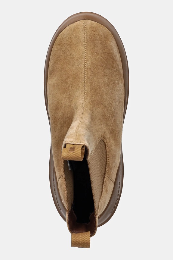 Semišové kotníkové boty Moon Boot MB LUNA CHELSEA SUEDE hnědá 80D2480050.L003