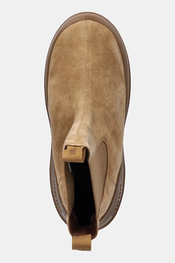 Semišové kotníkové boty Moon Boot MB LUNA CHELSEA SUEDE hnědá 80D2480050.L003