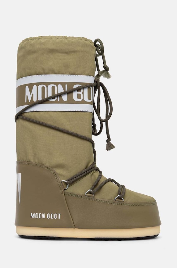 Μπότες χιονιού Moon Boot MB ICON NYLON απομίμηση λείου δέρματος πράσινο 80D1400440.M006
