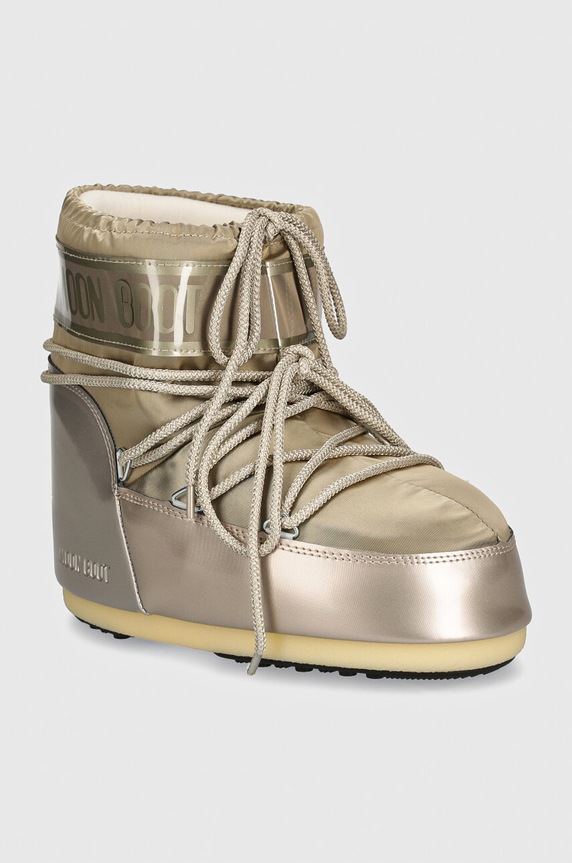 Čizme za snijeg Moon Boot MB ICON LOW GLANCE imitacija zrnate kože zlatna 80D1409350.B003
