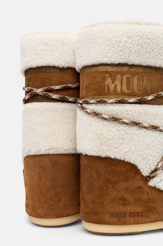 Obuwie Moon Boot śniegowce zamszowe MB ICON SHEARLING 80D1402610.MA03 brązowy
