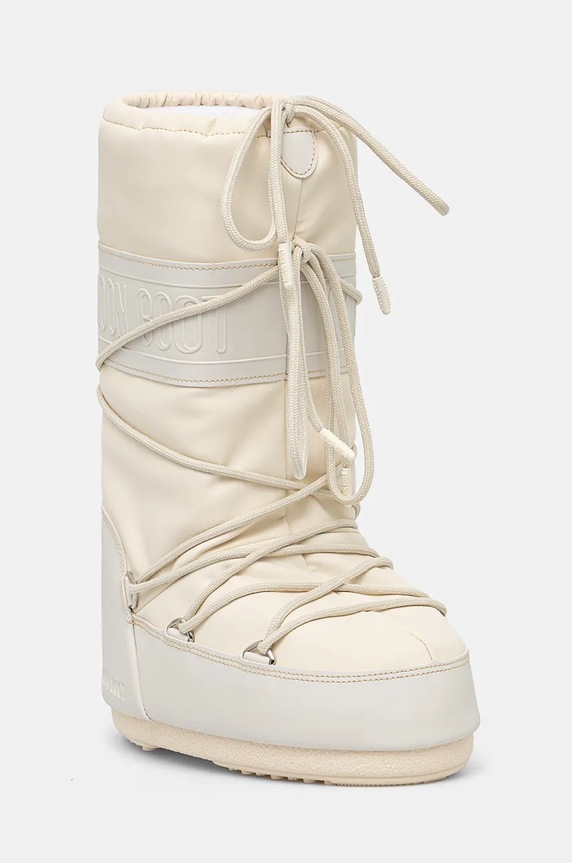 Μπότες χιονιού Moon Boot MB ICON RUBBER με κορδόνια μπεζ 80D1402760.L002