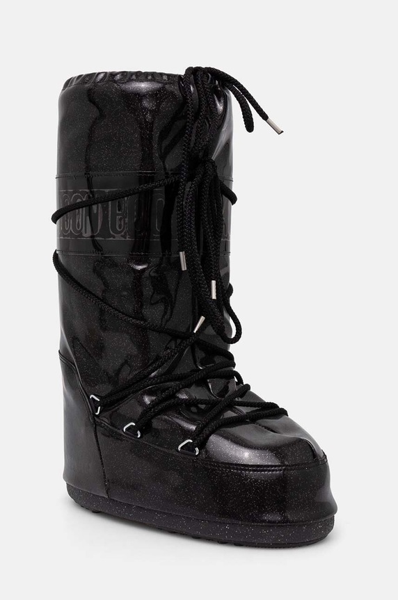 Moon Boot śniegowce MB ICON GLITTER płaska czarny 80D1402850.N001