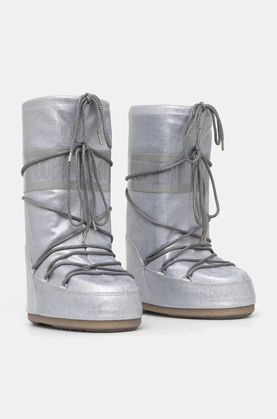 Obuwie Moon Boot śniegowce MB ICON GLITTER 80D1402850.H001 srebrny