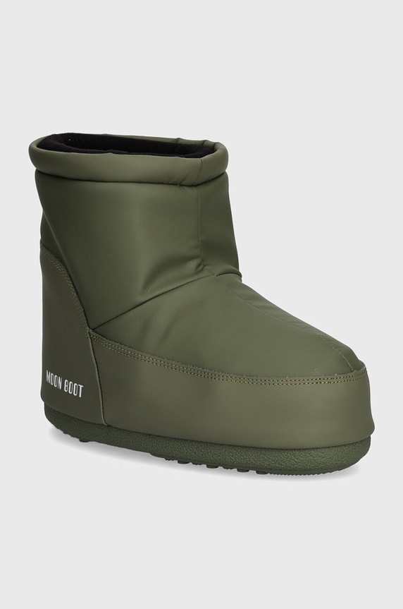 Sněhule Moon Boot MB ICON LOW NOLACE RUBBER imitace kůže zelená 80D1409410.M006