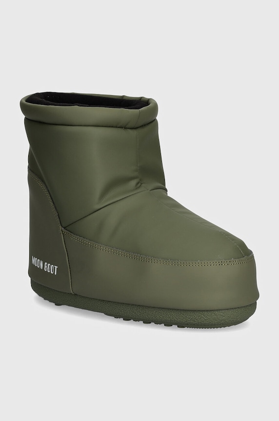Sněhule Moon Boot MB ICON LOW NOLACE RUBBER imitace kůže zelená 80D1409410.M006