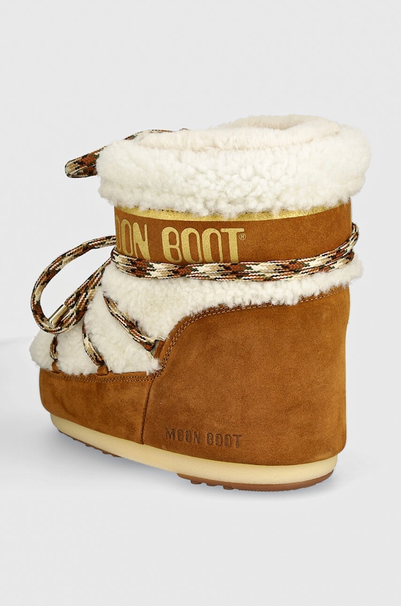 Obuća Čizme za snijeg od brušene kože Moon Boot MB ICON LOW SHEARLING 80D1409580.MA03 smeđa