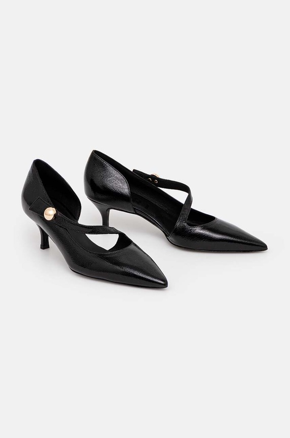 Furla szpilki skórzane Sfera Mary Jane czarny YI42SFE.Y57000.O6000
