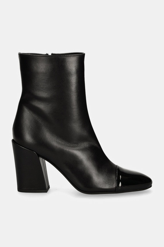 Furla bőr csizma Essential Ankle Boot YI65FNU.NE0000.O6000 fekete AW24