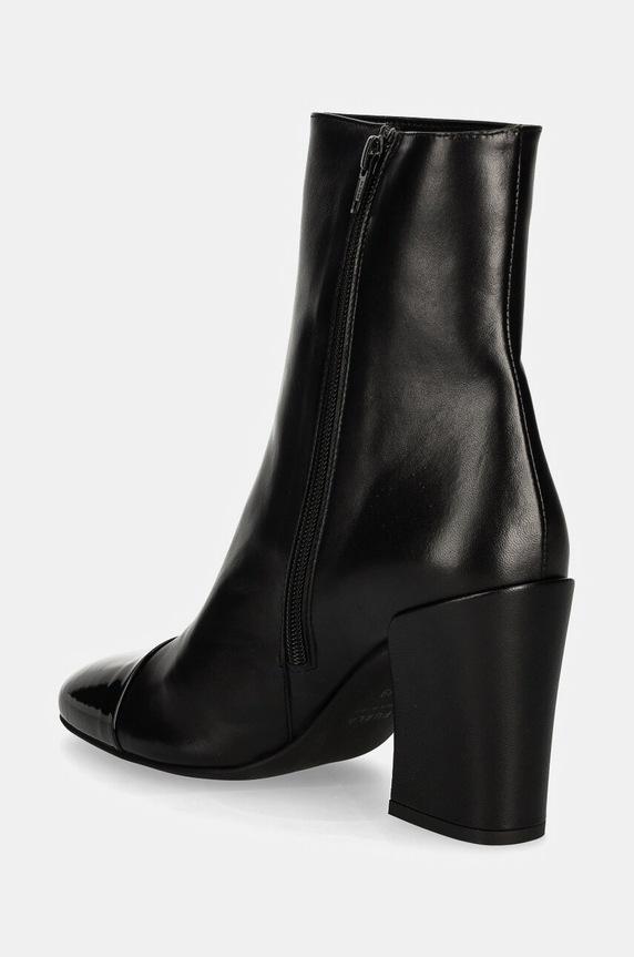 Cipők Furla bőr csizma Essential Ankle Boot YI65FNU.NE0000.O6000 fekete