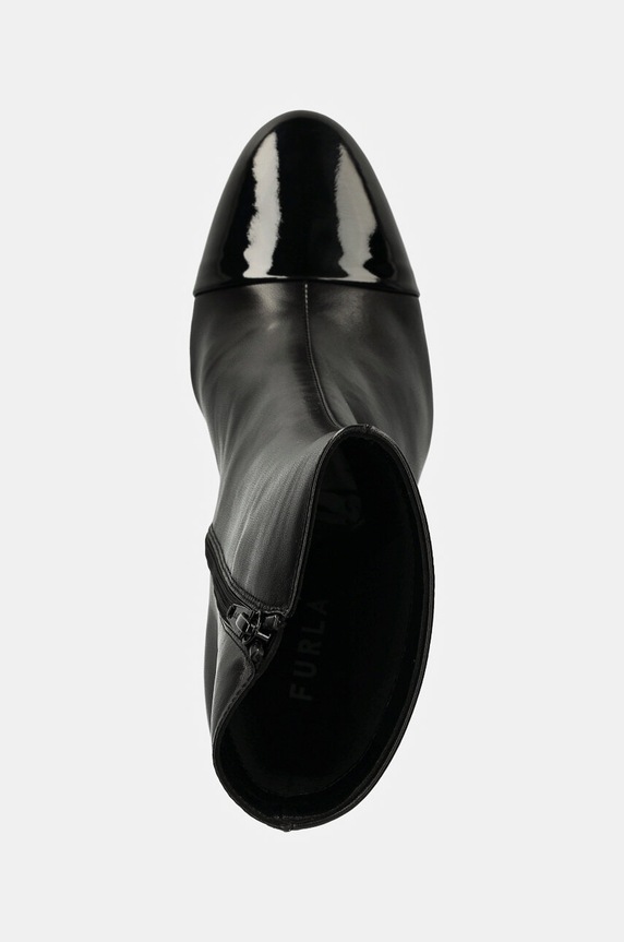 Furla bőr csizma Essential Ankle Boot fekete YI65FNU.NE0000.O6000