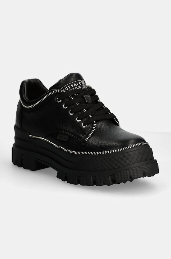 Buffalo półbuty Aspha Cls Zip syntetyczny czarny 1622476.BLK