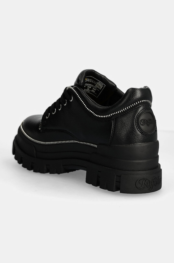 Obuwie Buffalo półbuty Aspha Cls Zip 1622476.BLK czarny